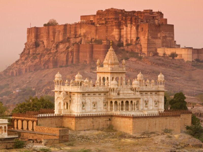 Mehrangarh Fort in Jodhpur, India.