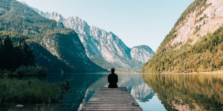 Meditation on Wooden Dock