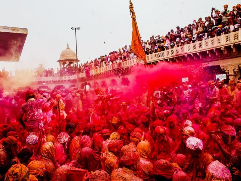 Holi in Vrindavan.