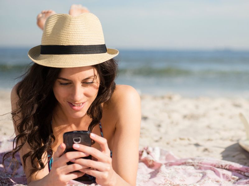 Women using a mobile phone