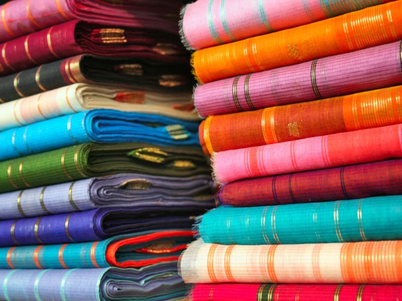 The famous saris of Maheshwar.