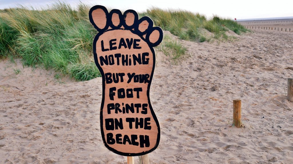 no littering, sustainable travel
