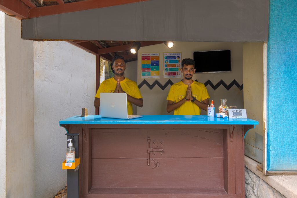 Reception area of goSTOPS Alleppey