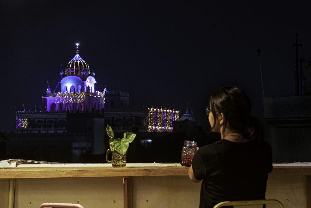 The view of Golden Temple from the rooftop of goSTOPS Amritsar 